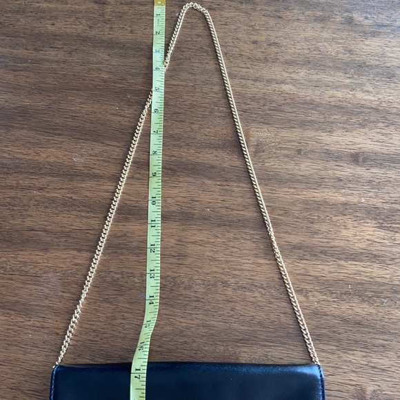 Black Michael Kors Leather Bag Gold Chain Strap - Picture 9 of 14